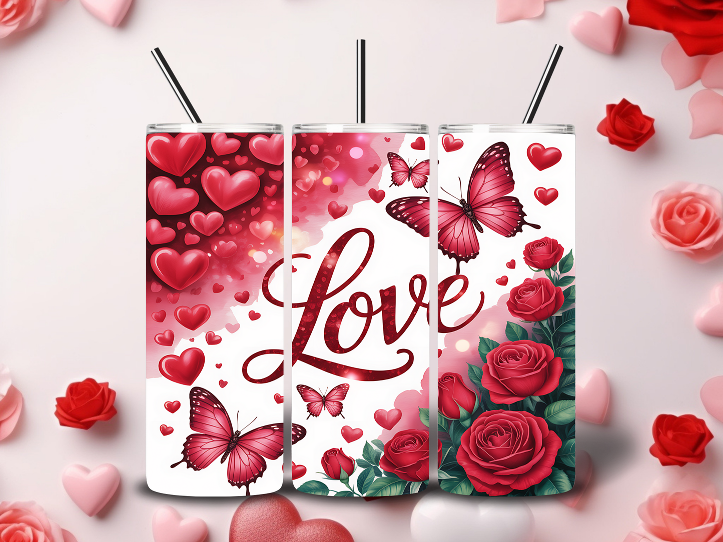 Butterfly Valentine Tumblers