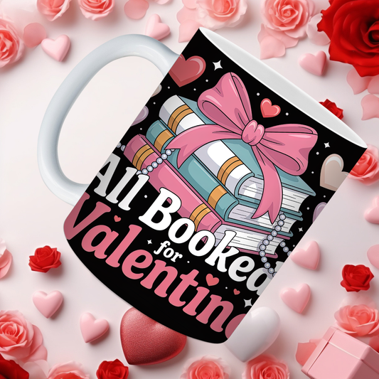 Cozy Book Valentine Mugs