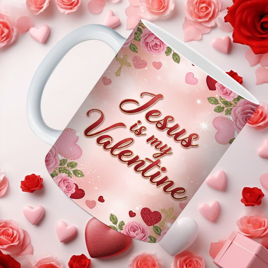 Jesus is my Valentine Mugs
