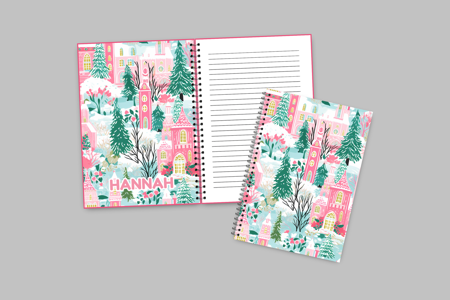 Whimsical Christmas Spiral Notebooks