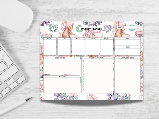 Beauty Spa Weekly Planner Notepad