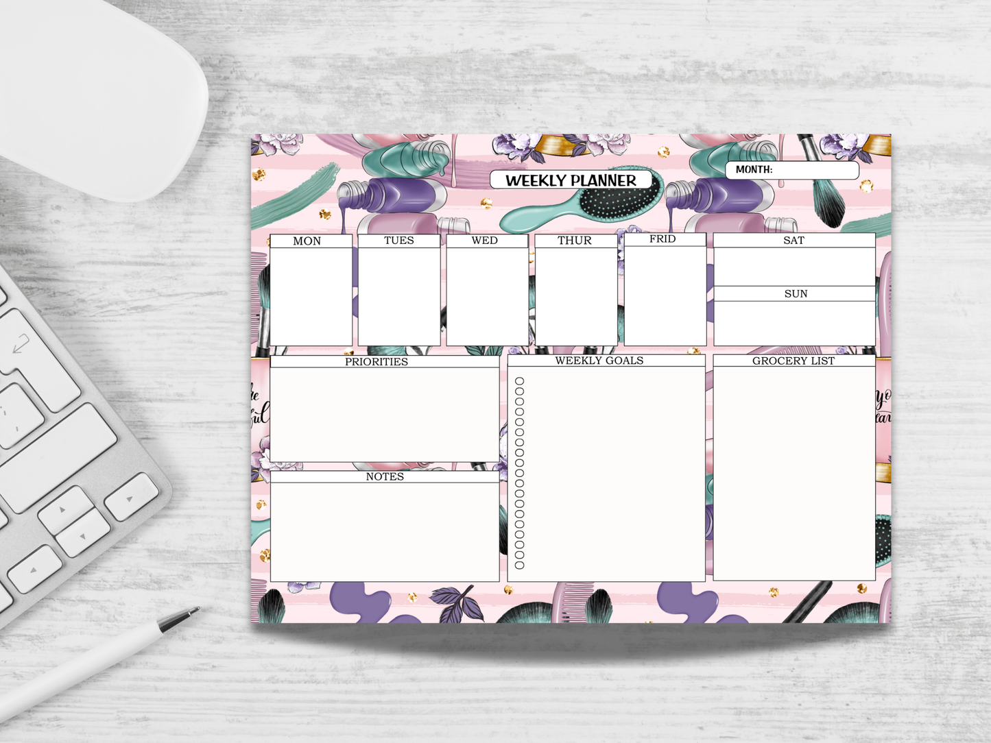 Beauty Spa Weekly Planner Notepad