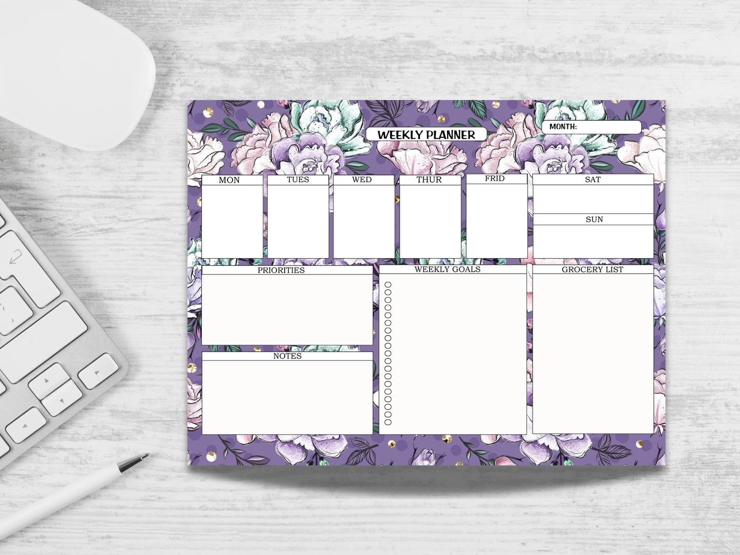Beauty Spa Weekly Planner Notepad
