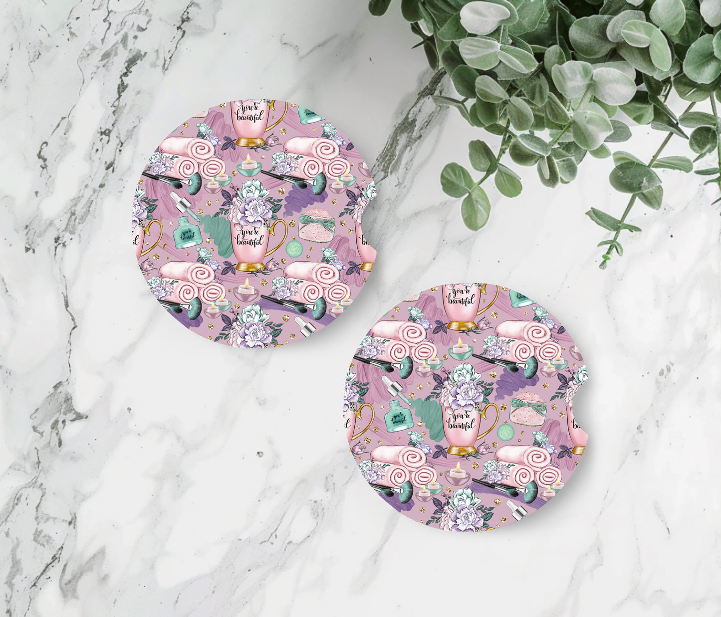 Beauty Spa Car Coasters