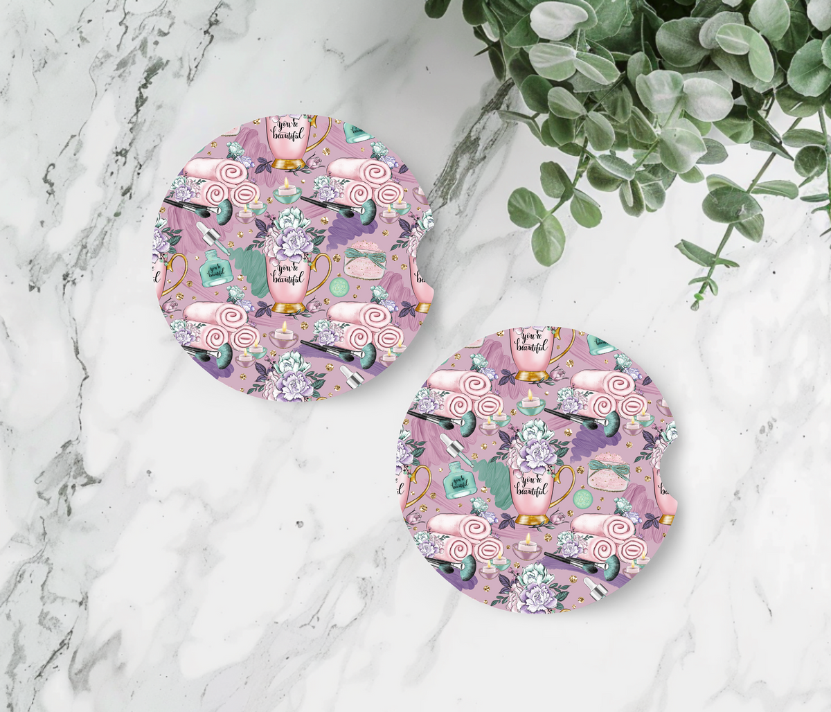 Beauty Spa Car Coasters