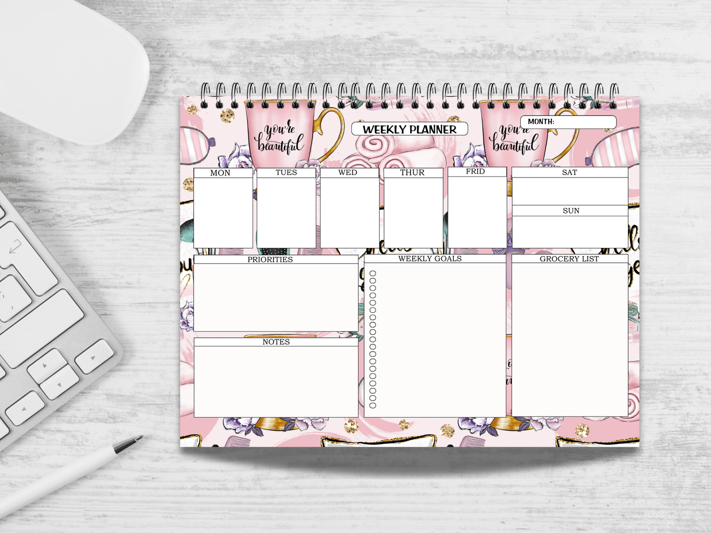 Beauty Spa Weekly Planner Notepad