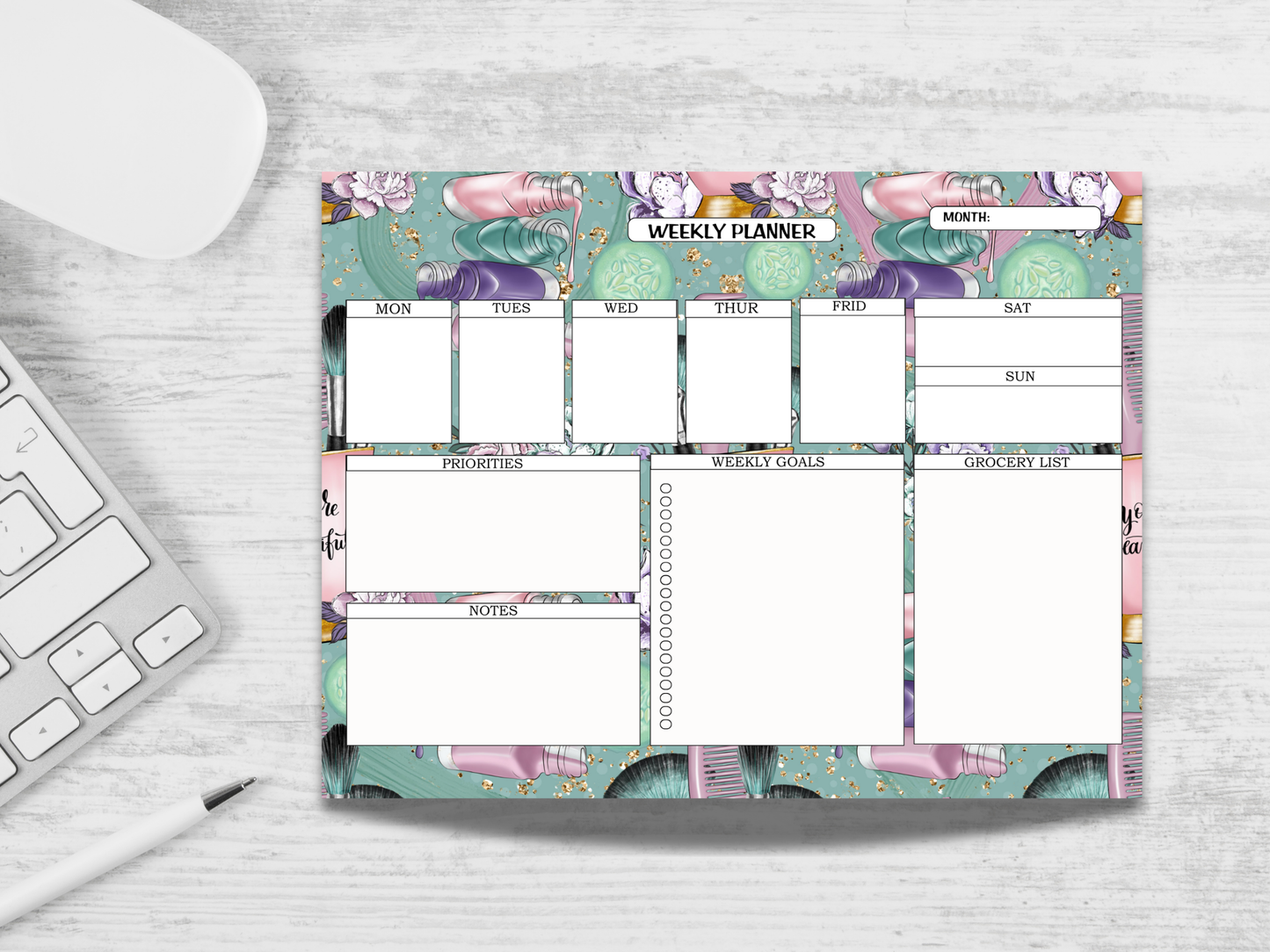 Beauty Spa Weekly Planner Notepad