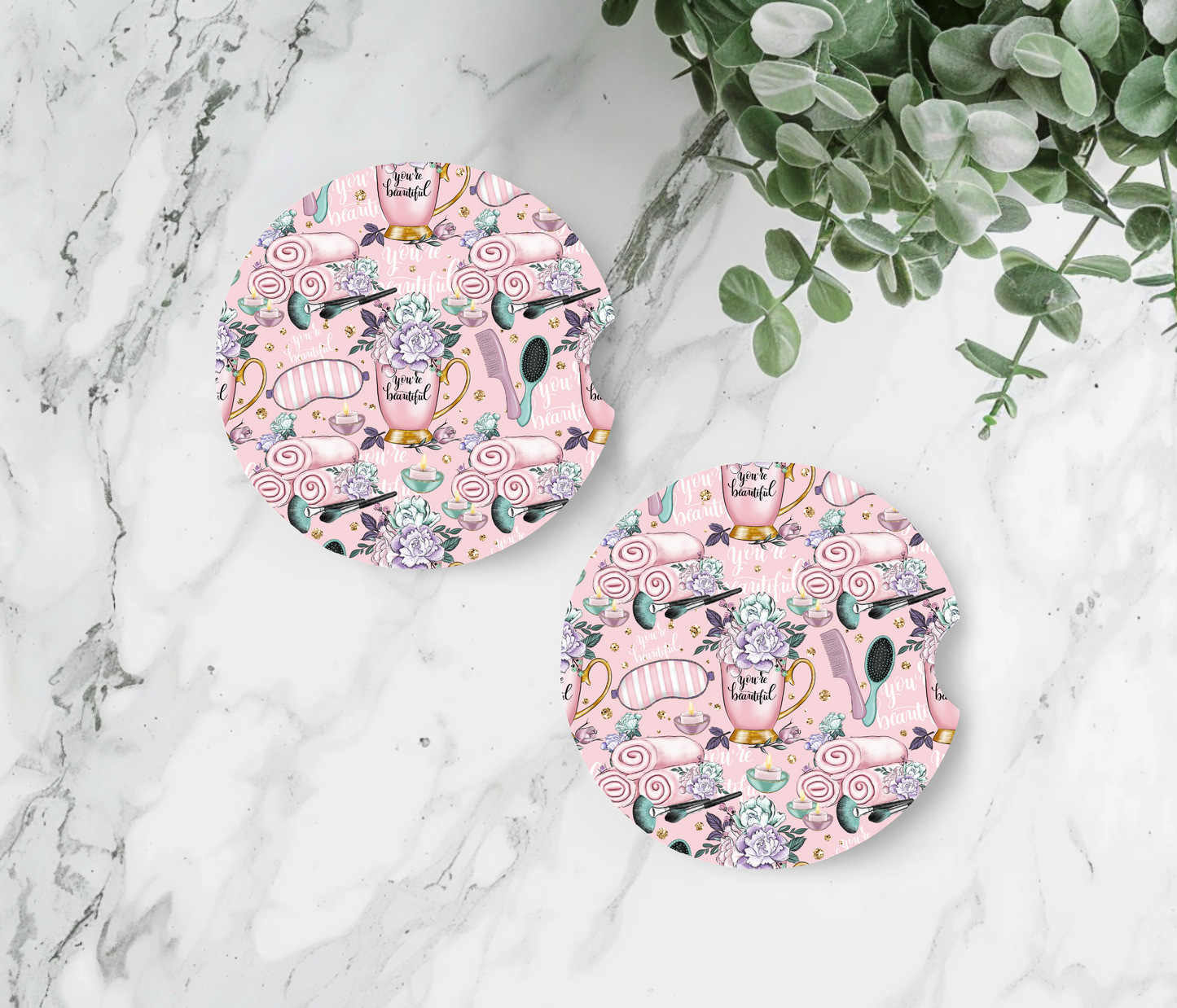 Beauty Spa Car Coasters
