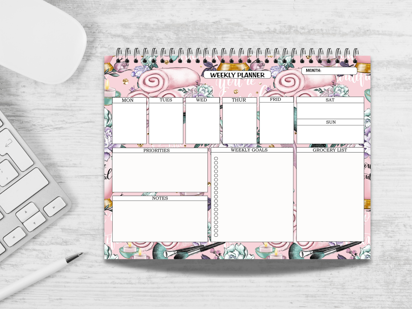 Beauty Spa Weekly Planner Notepad