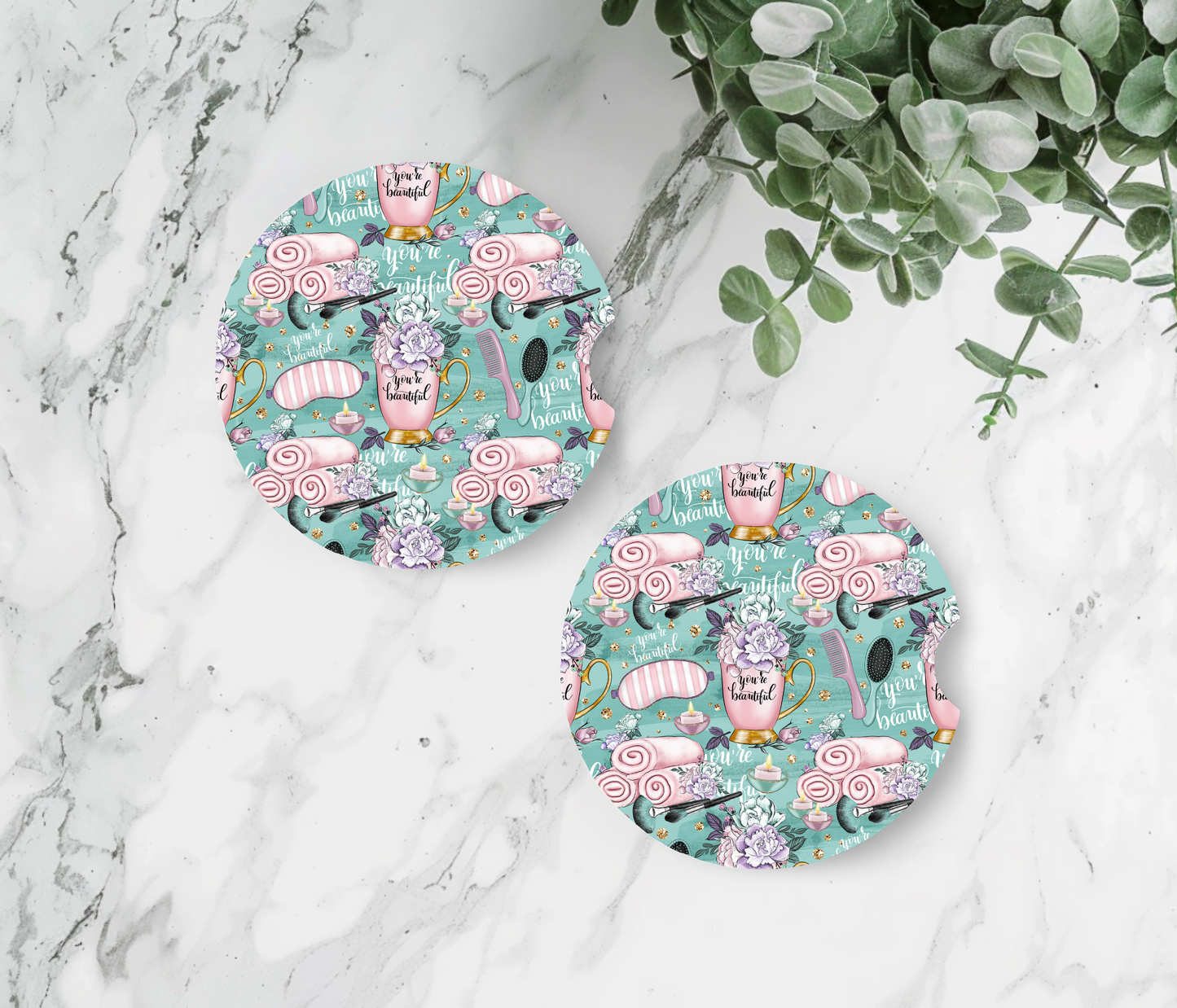 Beauty Spa Car Coasters