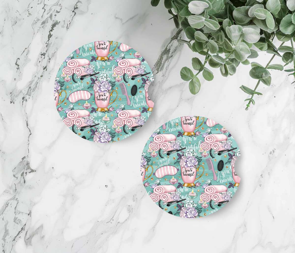 Beauty Spa Car Coasters