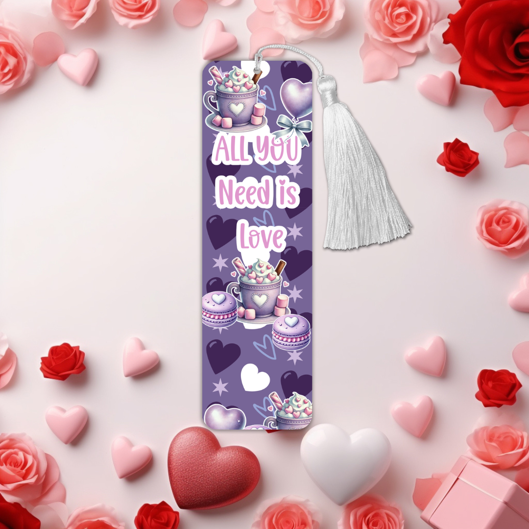 Purple Heart Valentine's Day Bookmarks