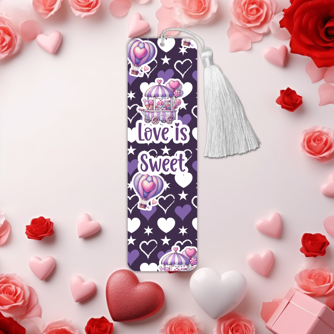 Purple Heart Valentine's Day Bookmarks