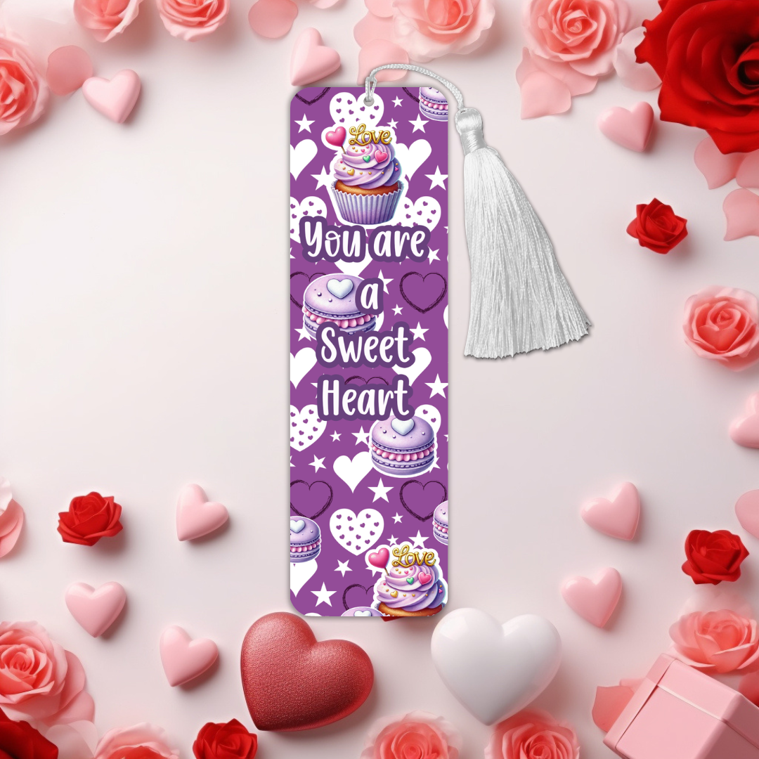 Purple Heart Valentine's Day Bookmarks