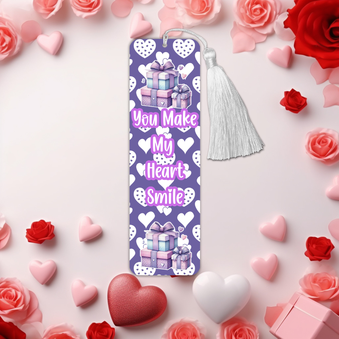 Purple Heart Valentine's Day Bookmarks