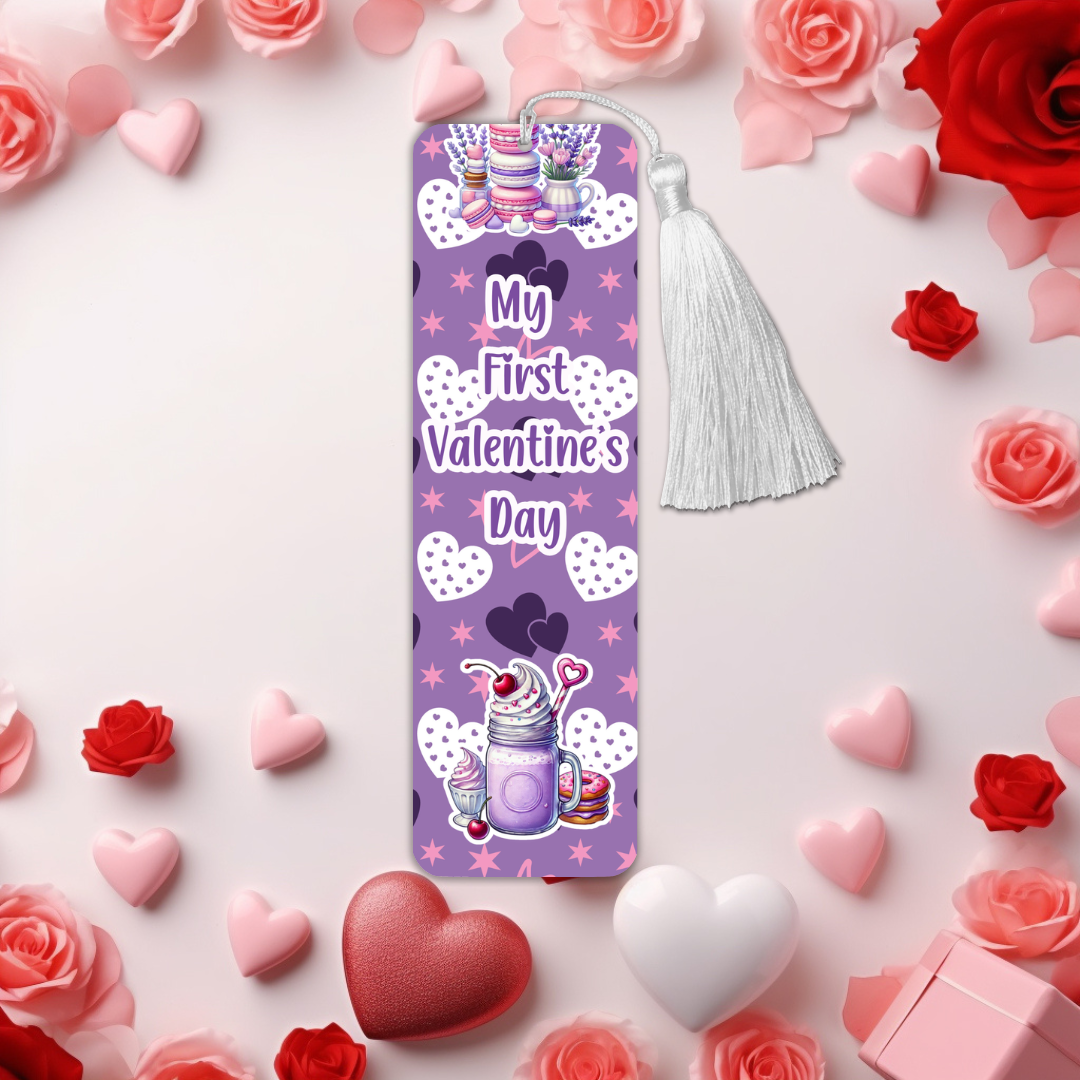 Purple Heart Valentine's Day Bookmarks