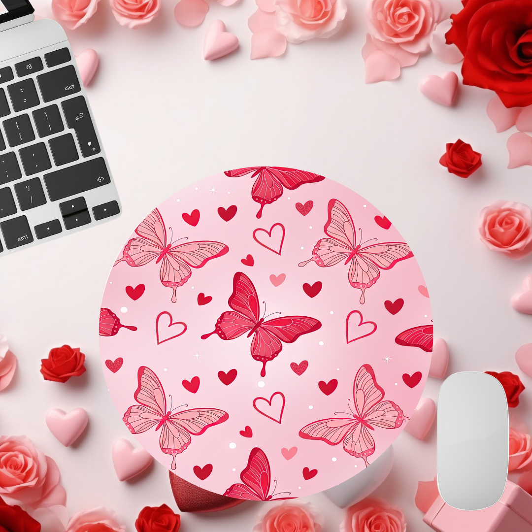 Butterfly Valentine Mouse Pad
