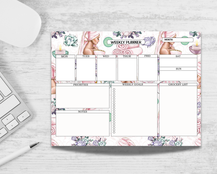 Beauty Spa Weekly Planner Notepad