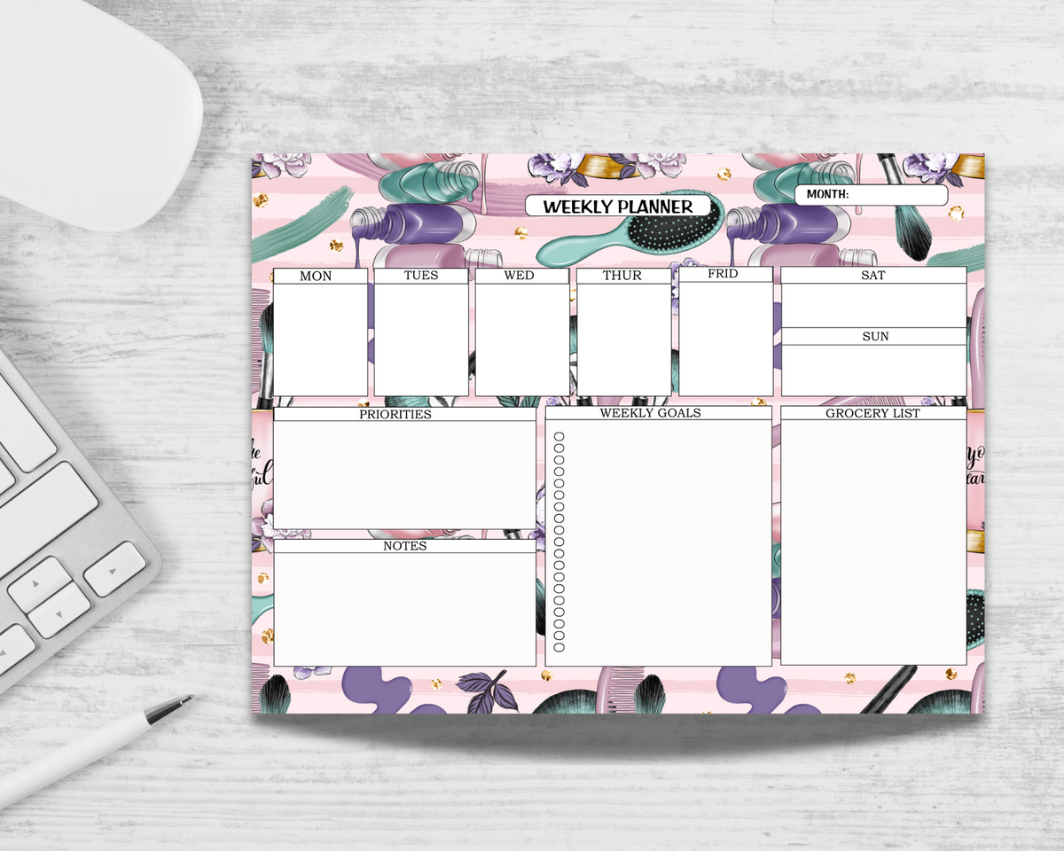 Beauty Spa Weekly Planner Notepad