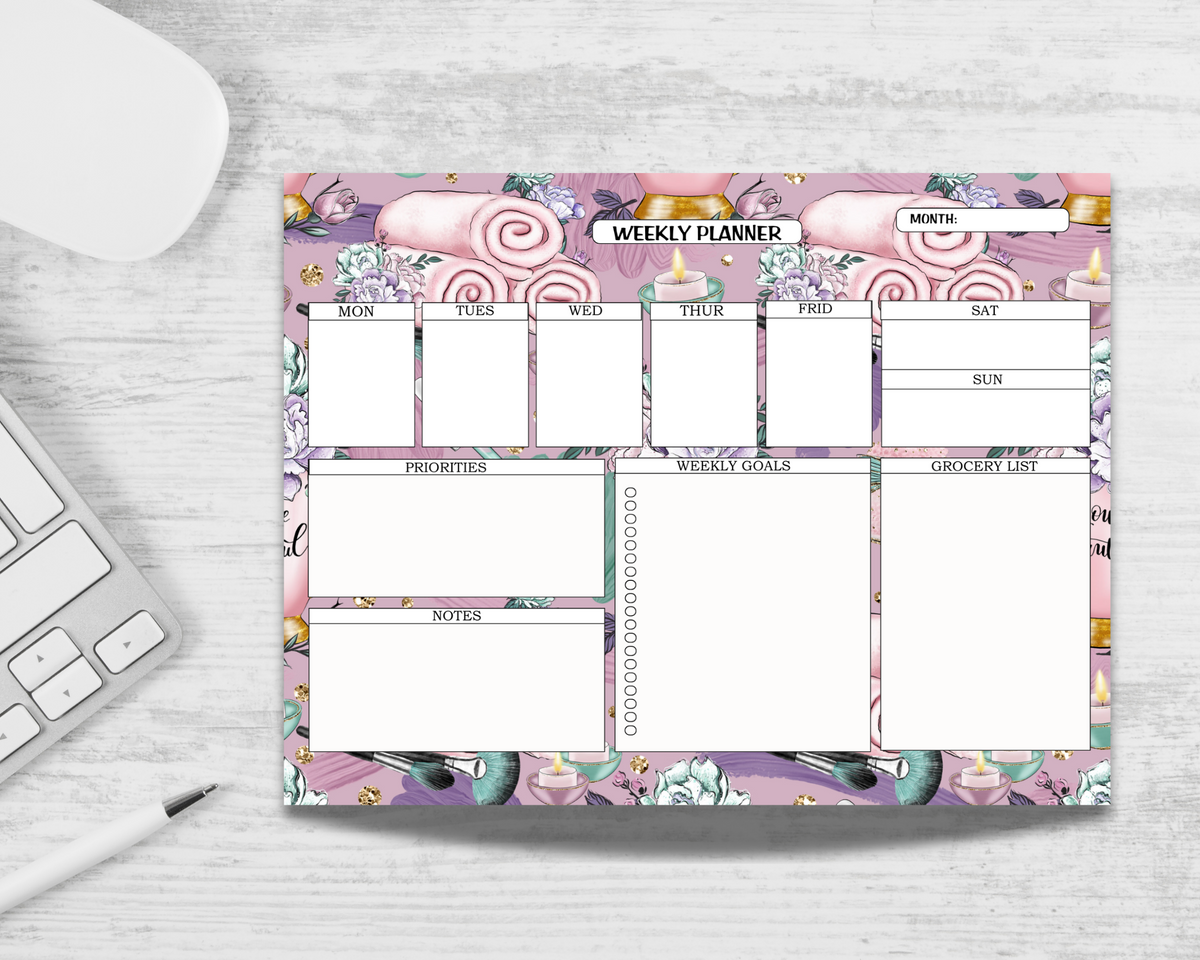 Beauty Spa Weekly Planner Notepad