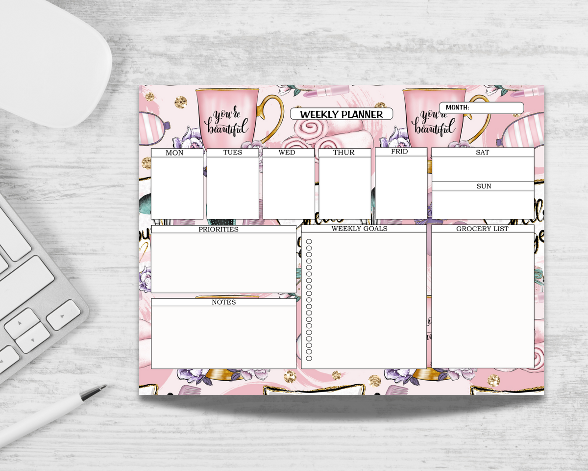 Beauty Spa Weekly Planner Notepad