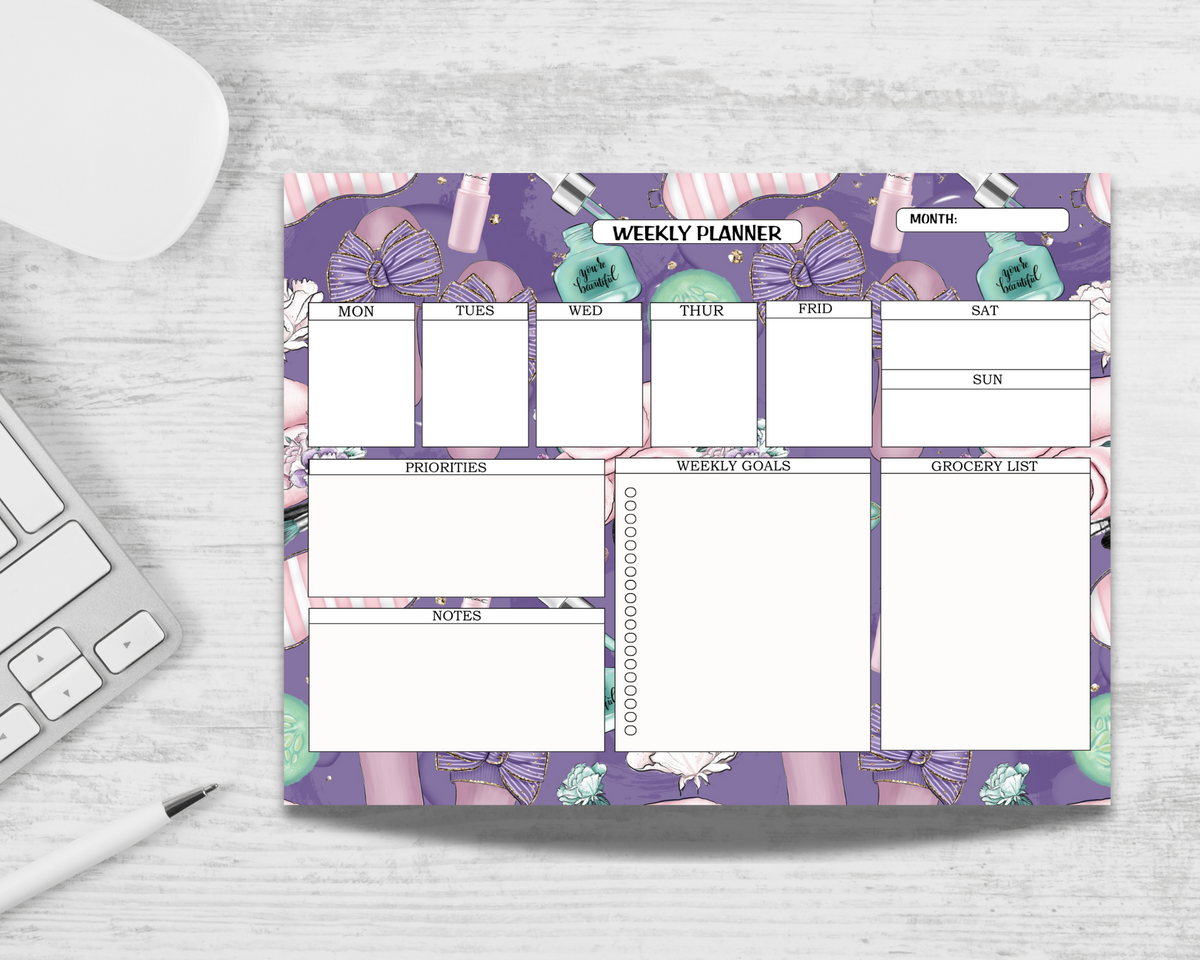 Beauty Spa Weekly Planner Notepad