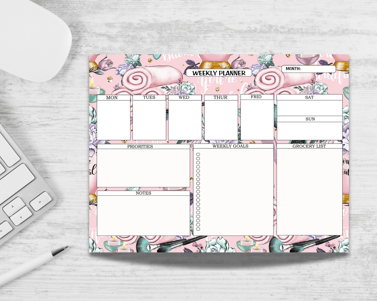 Beauty Spa Weekly Planner Notepad