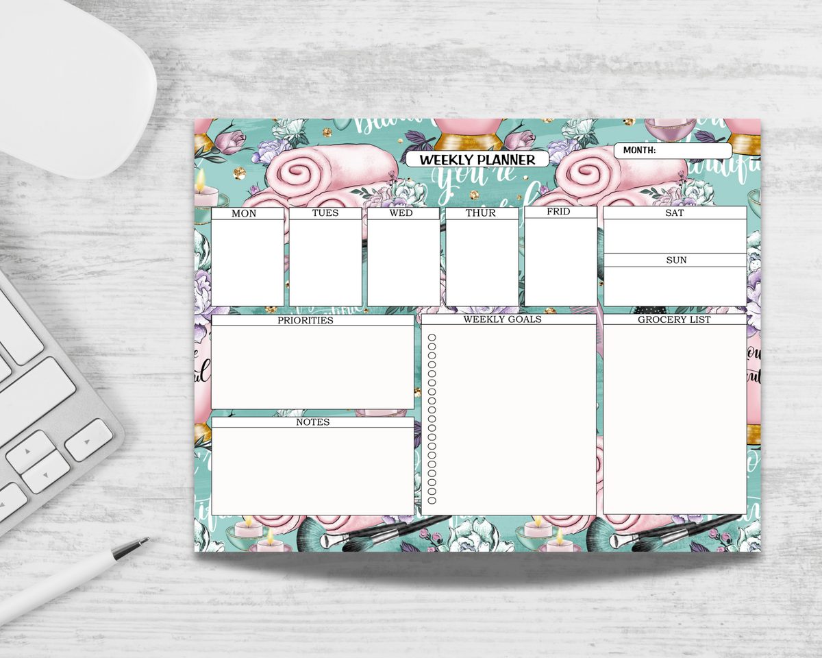Beauty Spa Weekly Planner Notepad