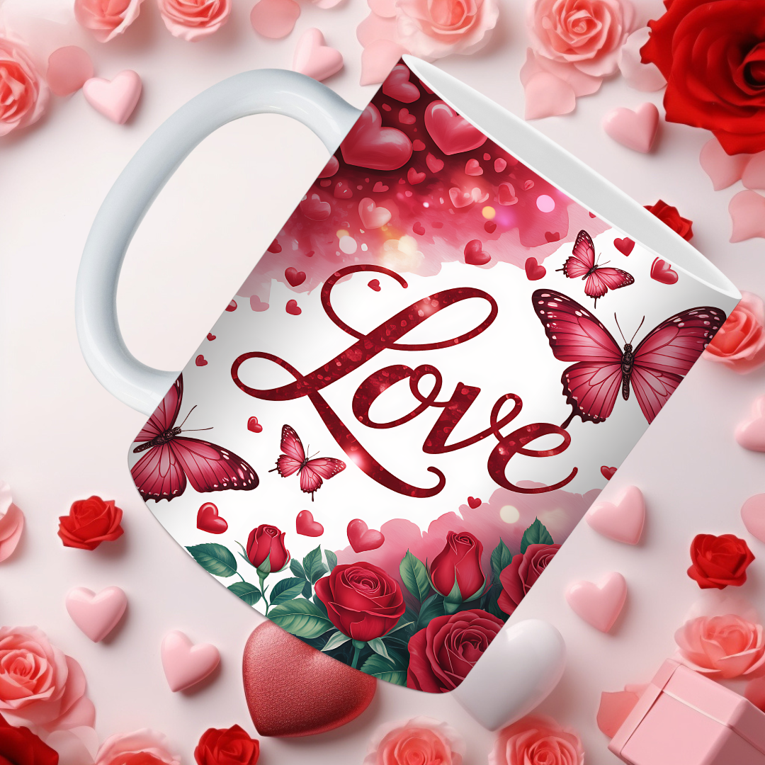 Butterfly Valentine Mugs