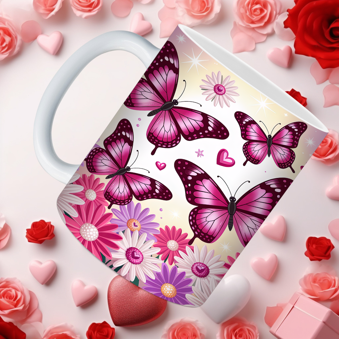 Butterfly Valentine Mugs