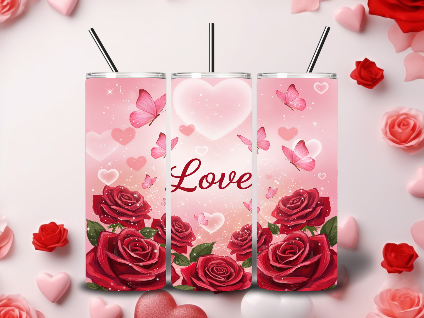 Butterfly Valentine Tumblers