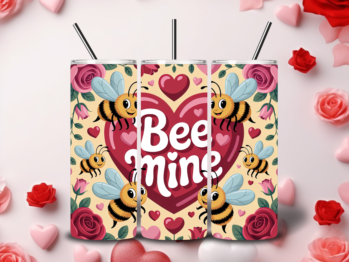 Bee Mine Valentine Tumblers
