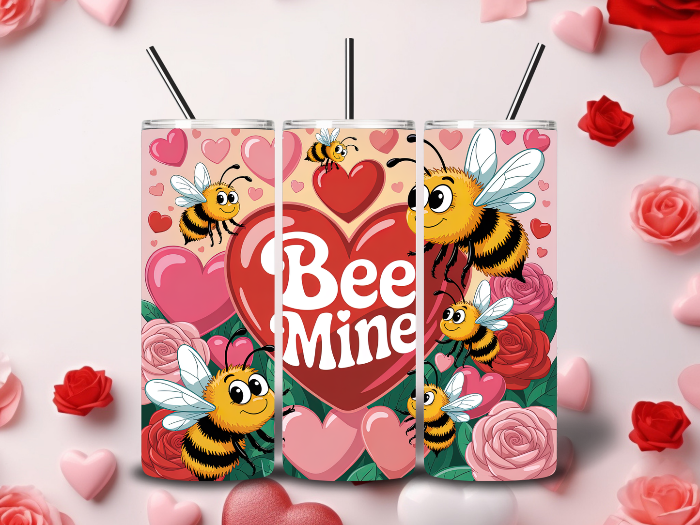 Bee Mine Valentine Tumblers