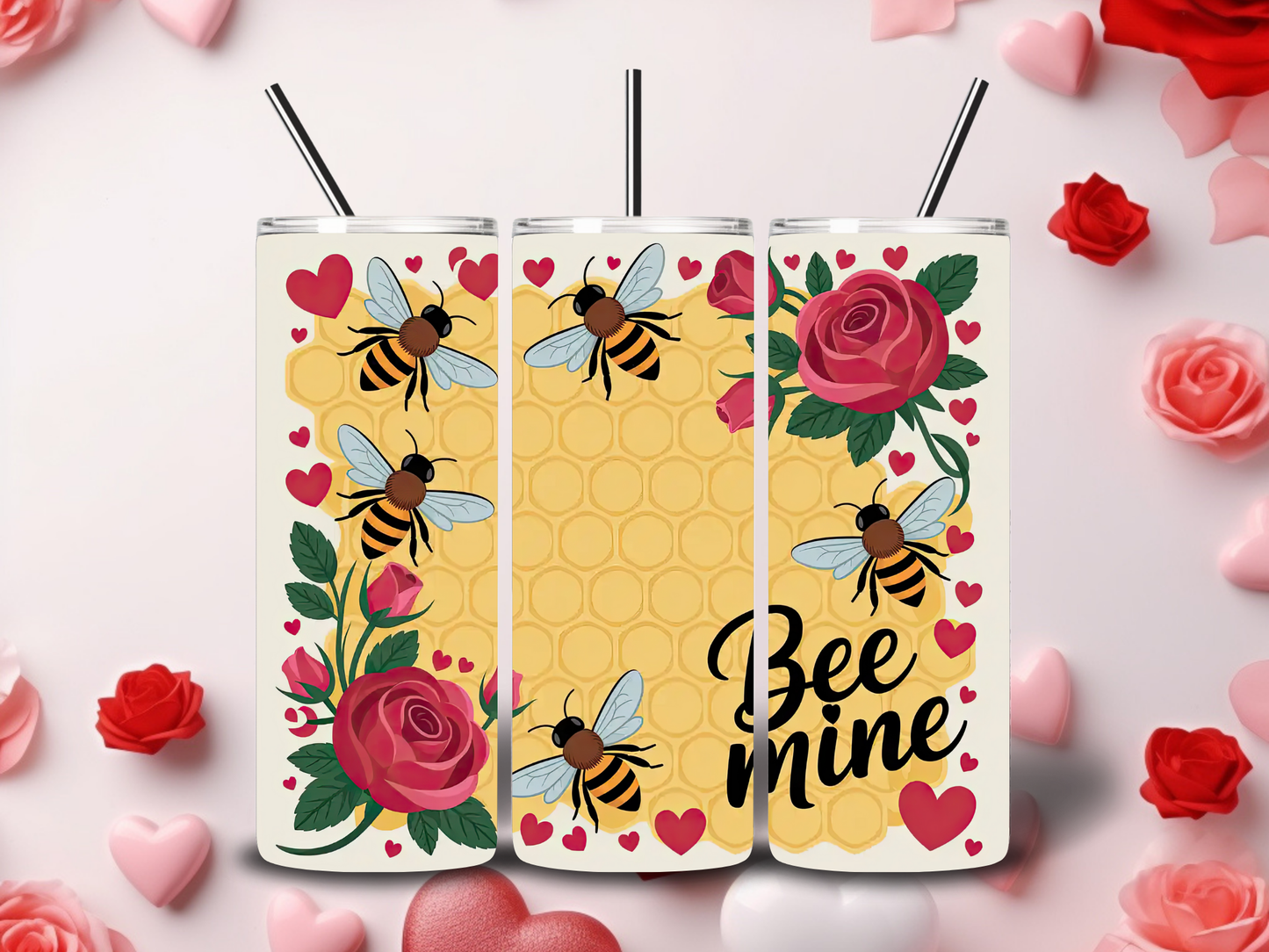 Bee Mine Valentine Tumblers