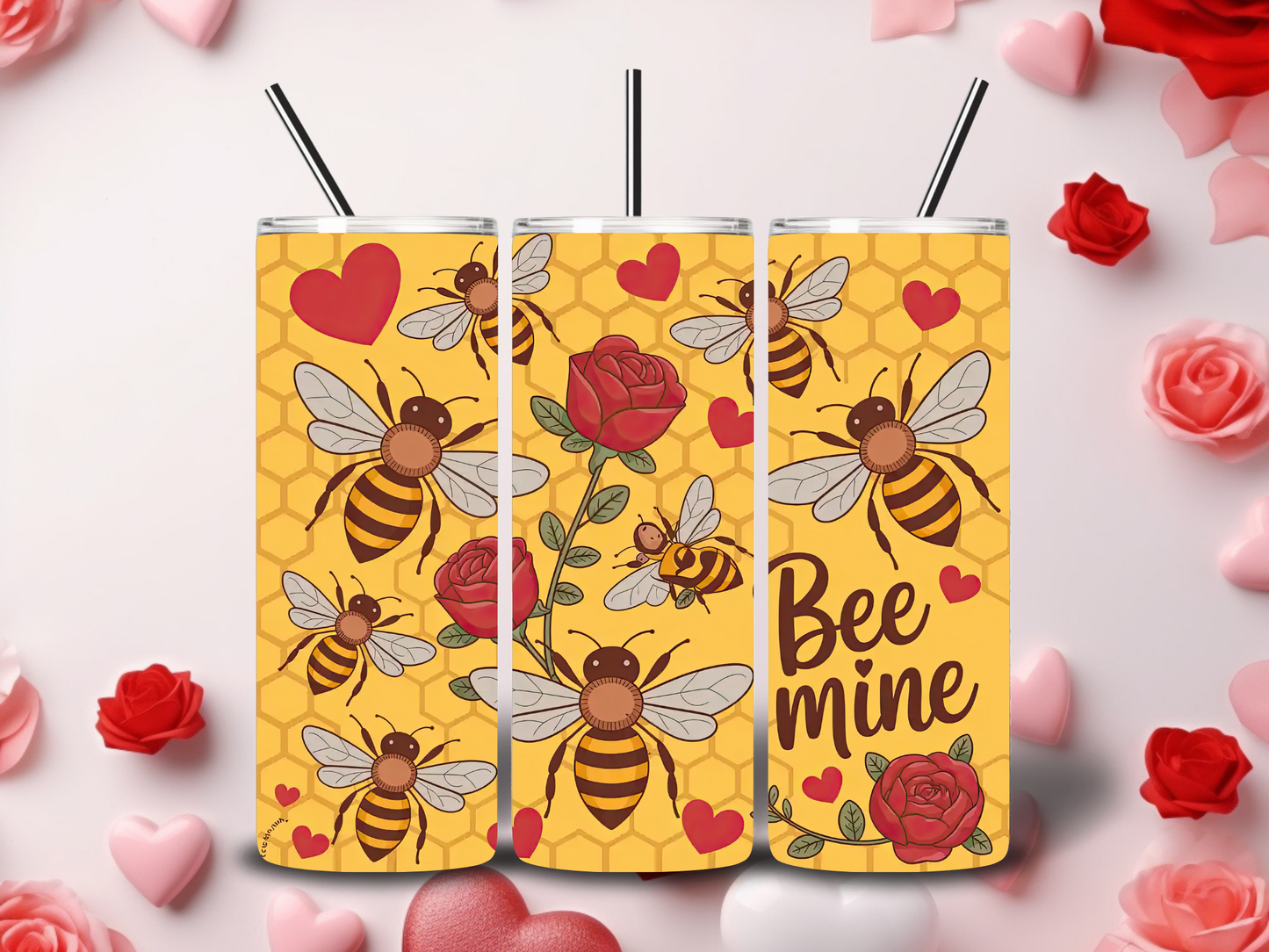 Bee Mine Valentine Tumblers