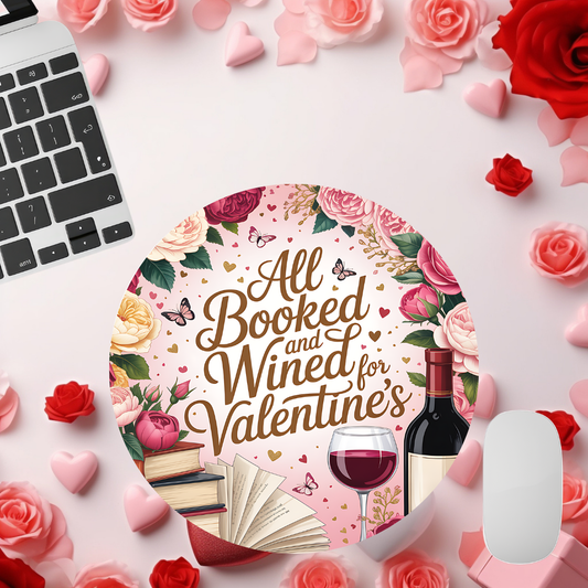 Cozy Book Valentine Mouse Pads