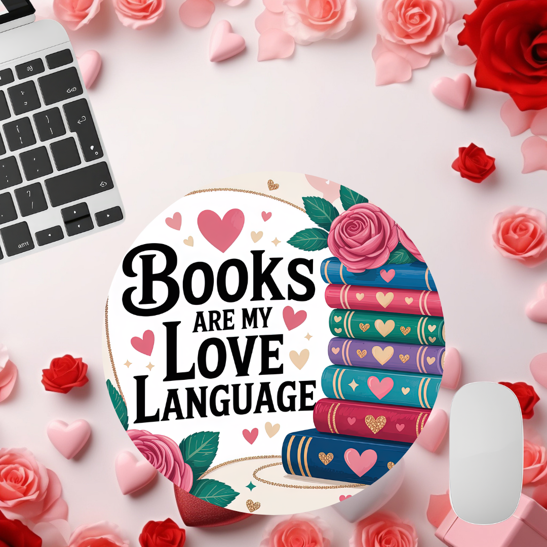 Cozy Book Valentine Mouse Pads