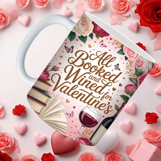 Cozy Book Valentine Mugs
