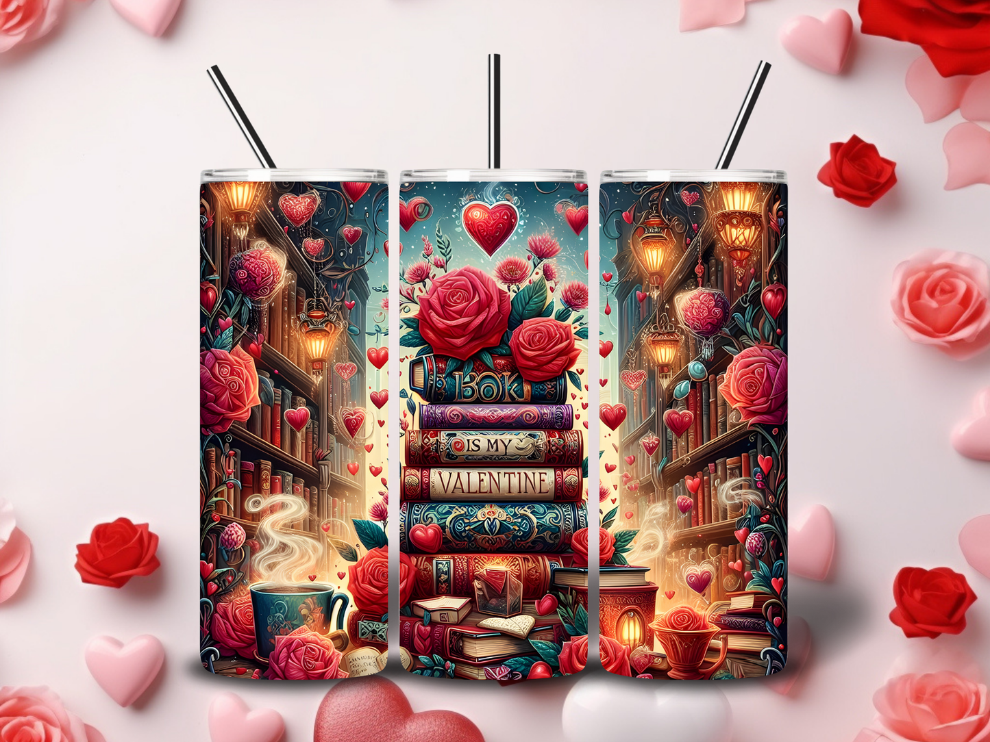 Coffee Book Valentine Tumblers