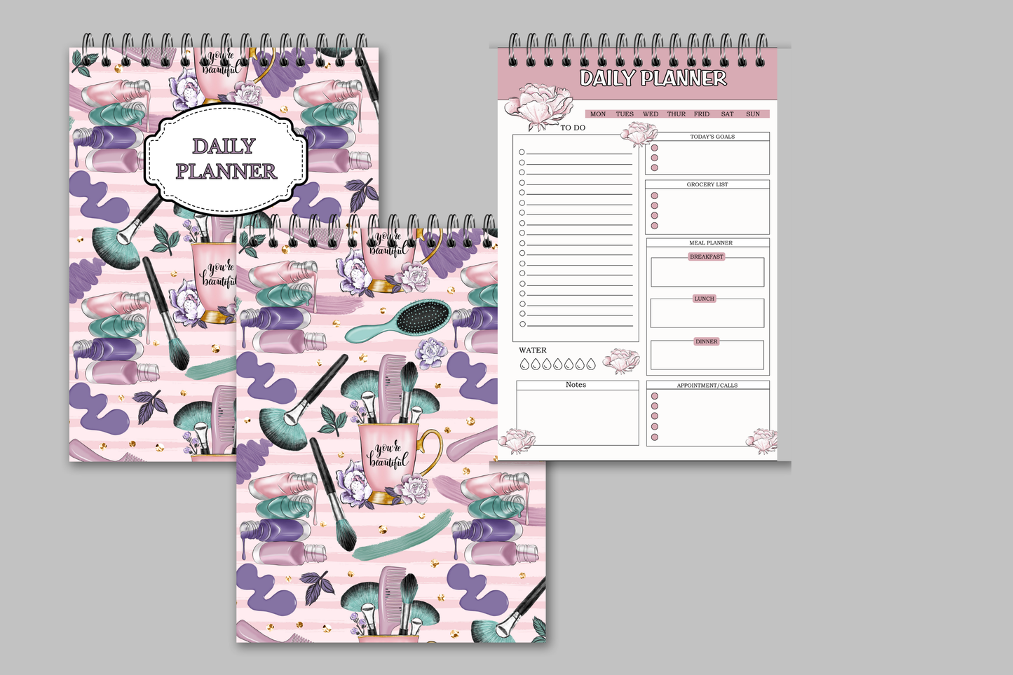 Beauty Spa Spiral Daily Planner