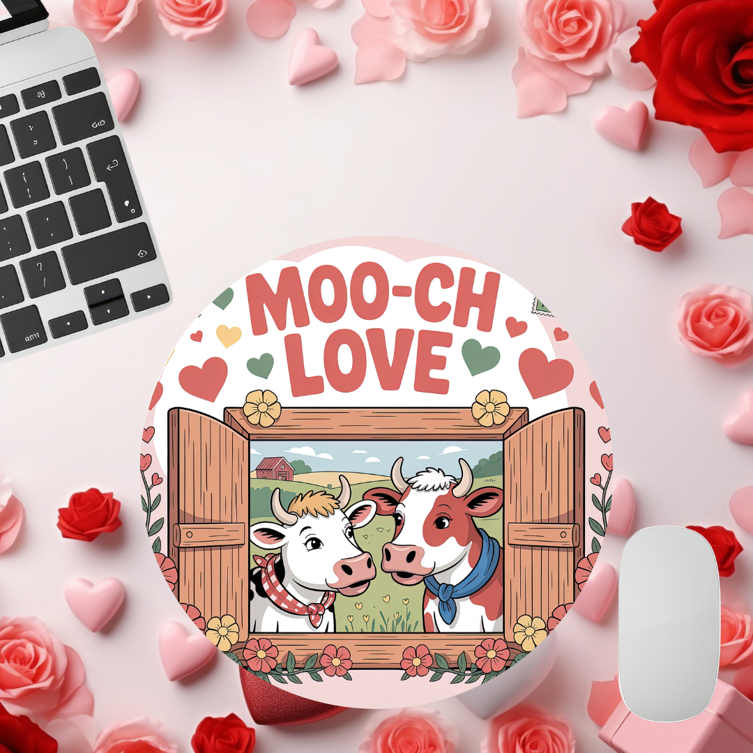 Farm Animals Valentine Mouse pad