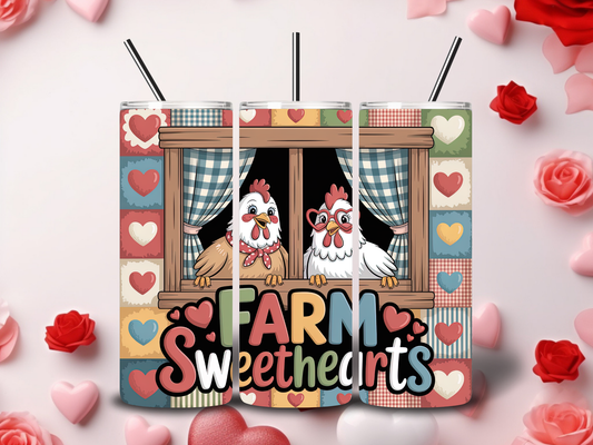Farm Animals Valentine Tumblers