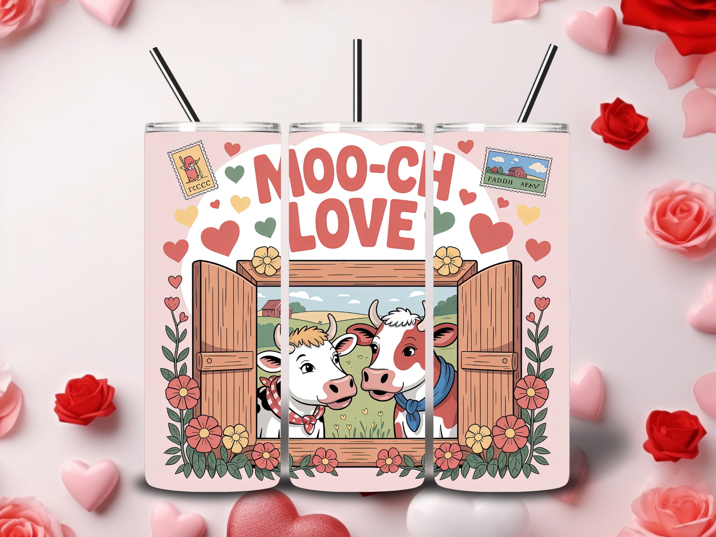 Farm Animals Valentine Tumblers