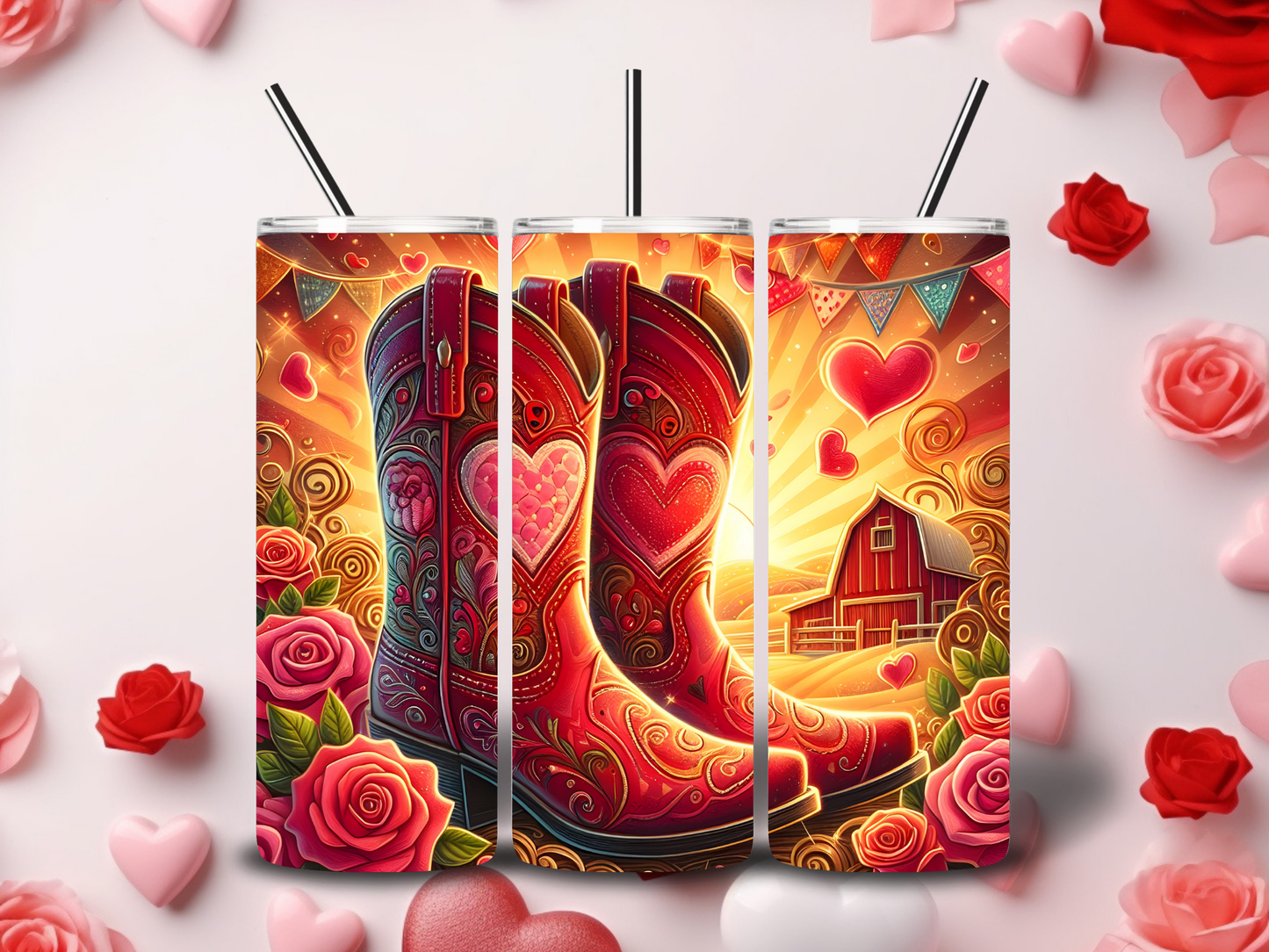 Farm Animals Valentine Tumblers