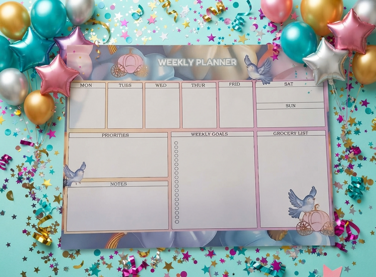 Whimsical Pumpkin Weekly Planner Notepad