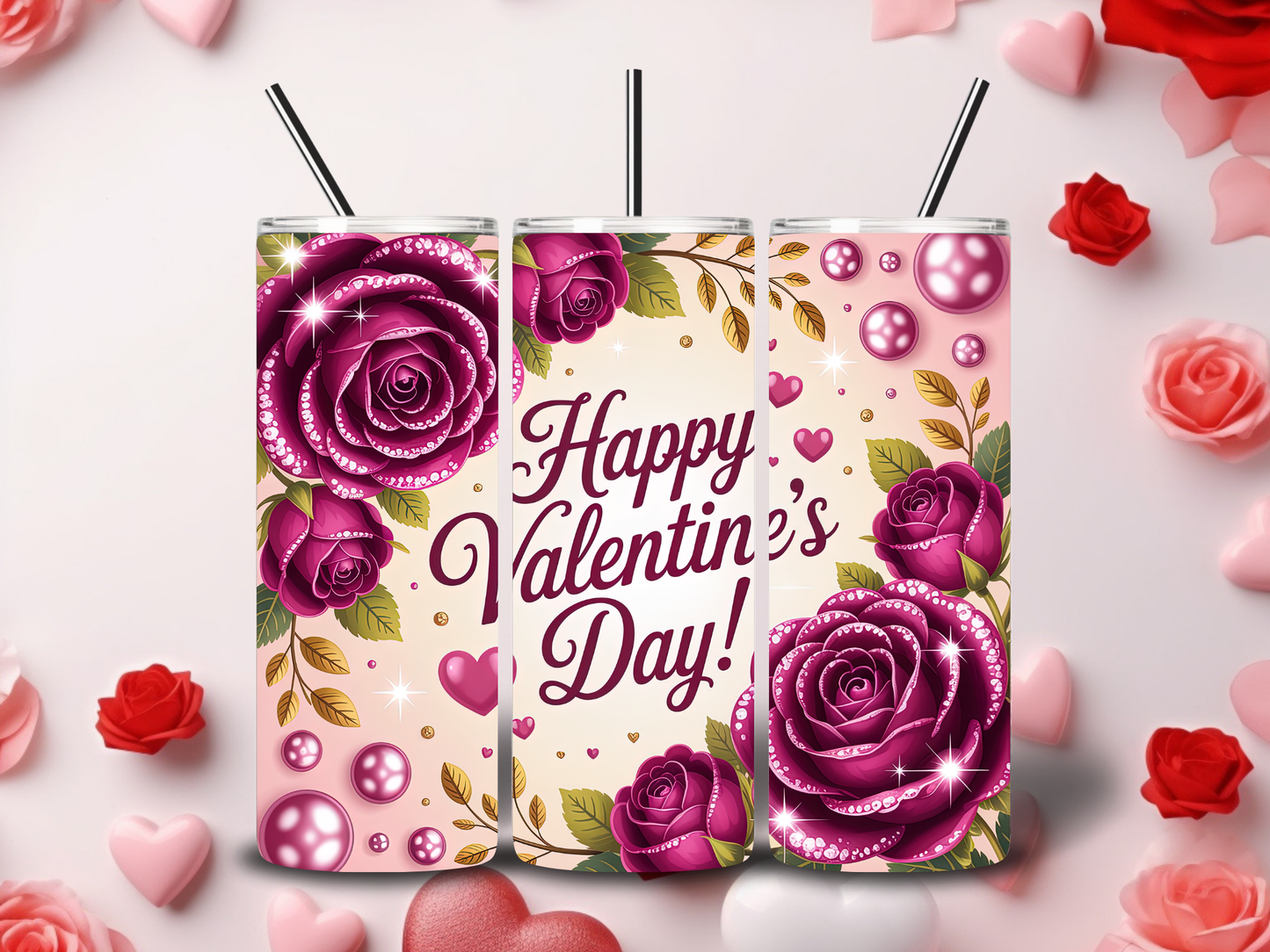 Happy Valentine's Day Tumblers