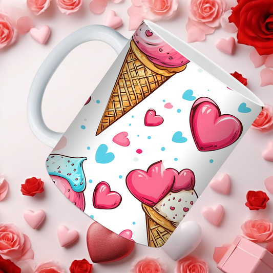 Ice Cream Valentine Mugs