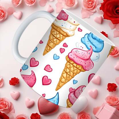 Ice Cream Valentine Mugs