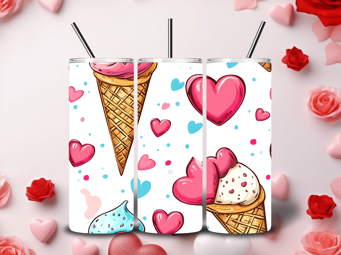 Ice Cream Cuties Valentine's Tumblers