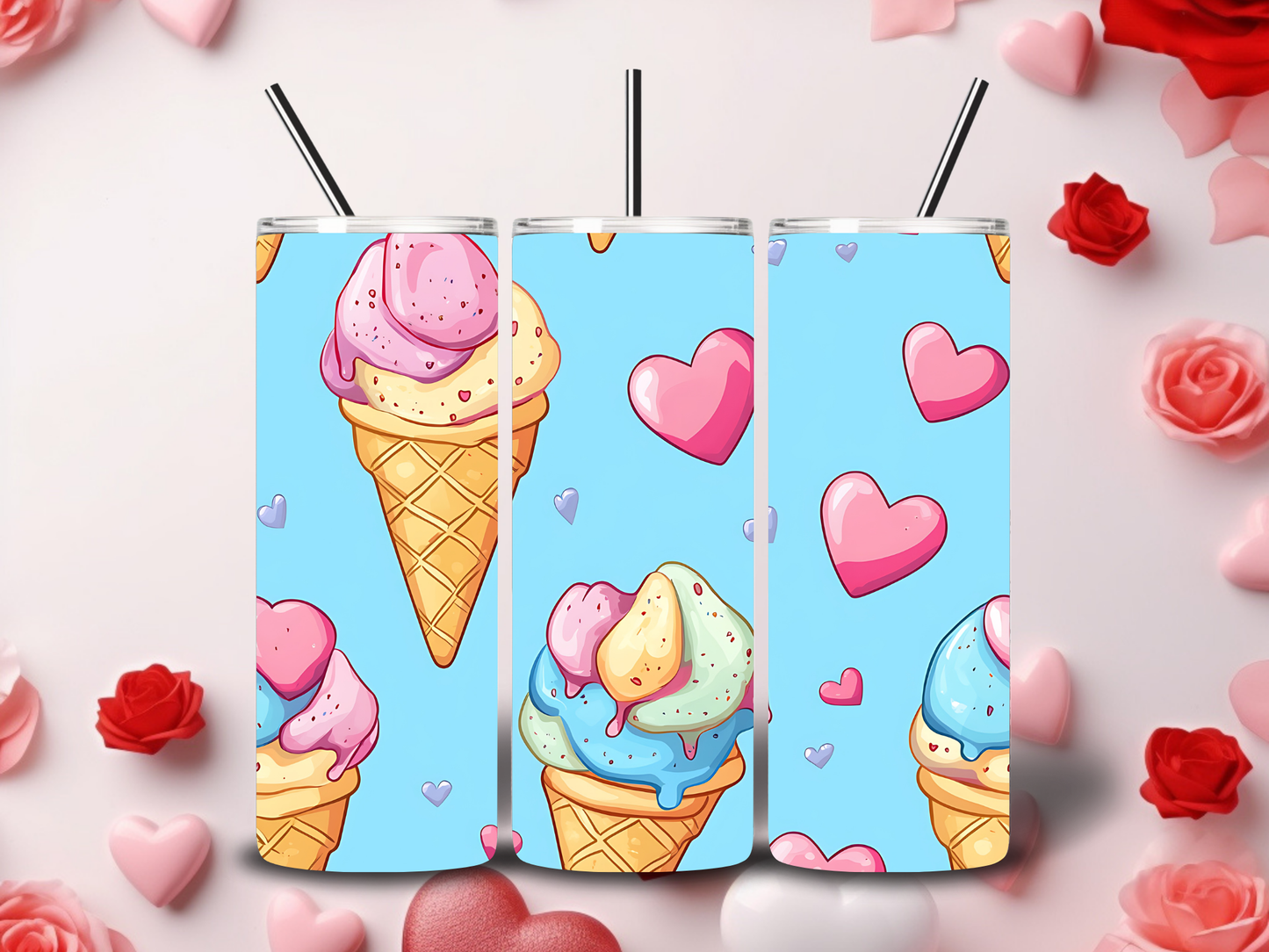 Ice Cream Cuties Valentine's Tumblers